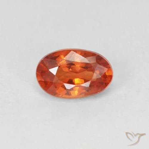 0.53ct Natural Medium Orange Sapphire, Oval Cut, 5.9x3.8 mm