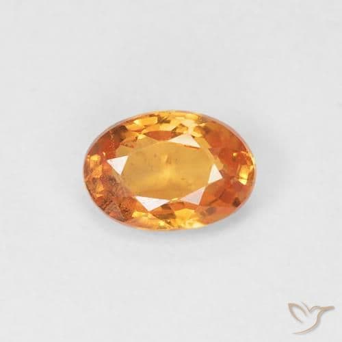 0.59ct Natural Apricot Orange Sapphire, Oval Cut, 5.5x3.9 mm