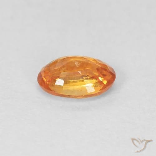 0.53ct Natural Medium Orange Sapphire, Oval Cut, 5.6x3.9 mm