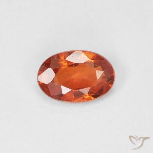 0.52ct Natural Bright Orange Sapphire, Oval Cut, 5.8x3.8 mm