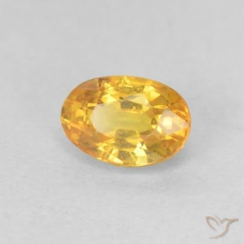 0.73ct Natural Bright Gold Sapphire, Oval Cut, 5.8x4 mm