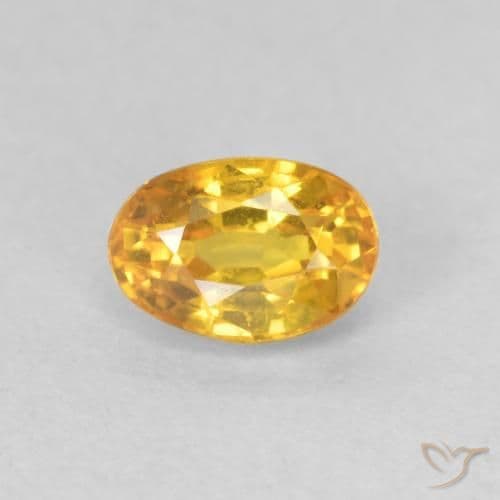 0.73ct Natural Bright Gold Sapphire, Oval Cut, 5.8x4 mm