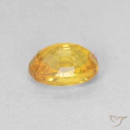 0.73ct Natural Bright Gold Sapphire, Oval Cut, 5.8x4 mm