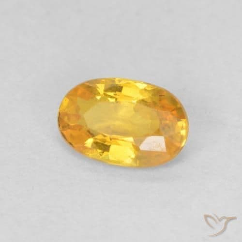 0.56ct Natural Medium Golden Sapphire, Oval Cut, 6x3.9 mm