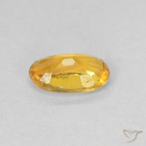 0.56ct Natural Medium Golden Sapphire, Oval Cut, 6x3.9 mm
