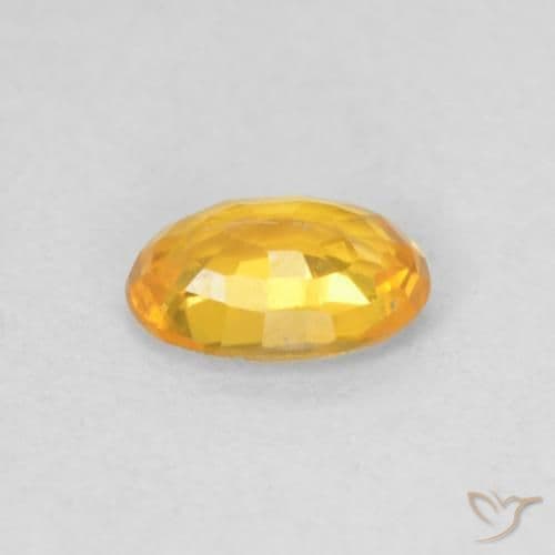 0.56ct Natural Medium Orange Sapphire, Oval Cut, 6x4.1 mm