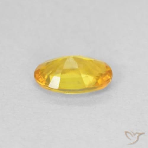 0.47ct Natural Golden-Orange Sapphire, Oval Cut, 5.8x3.8 mm