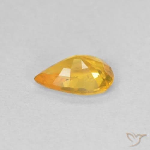 0.41ct Medium Golden Sapphire, Pear Shape, 5.8x3.9 mm