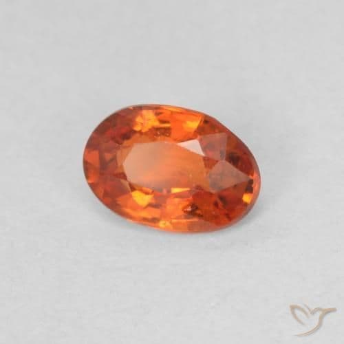 0.54ct Natural Reddish Orange Sapphire, Oval Cut, 5.6x3.9 mm