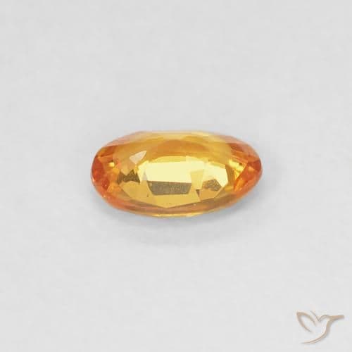 0.34ct Natural Apricot Orange Sapphire, Oval Cut, 5.3x3.7 mm