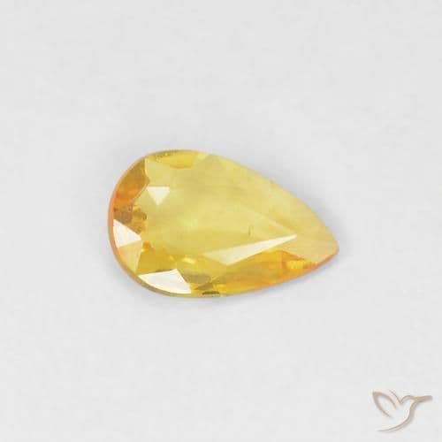 0.30ct Natural Golden Sapphire, Pear Shape, 5.9x3.8 mm