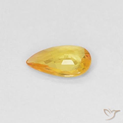 0.30ct Natural Golden Sapphire, Pear Shape, 5.9x3.8 mm