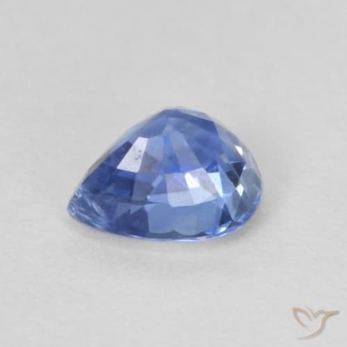 0.42ct Natural Pastel Blue Sapphire, Pear Shape, 4.7x3.9 mm