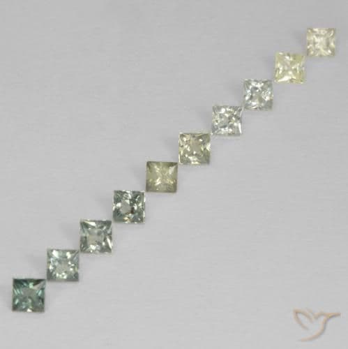 1.07ct Natural Multicolor Sapphire, Square, 2.5x2.4 mm