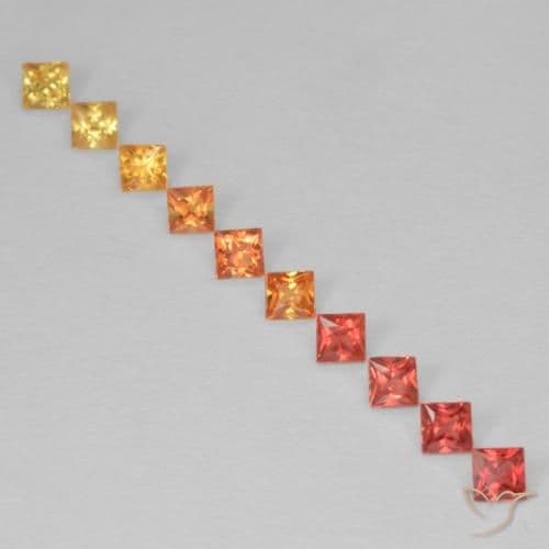 1.98ct Natural Multicolor Sapphire, Square, 2.4x2.3 mm