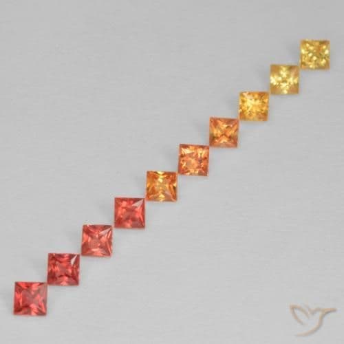 0.96ct Natural Multicolor Sapphire, Square, 2.4x2.3 mm