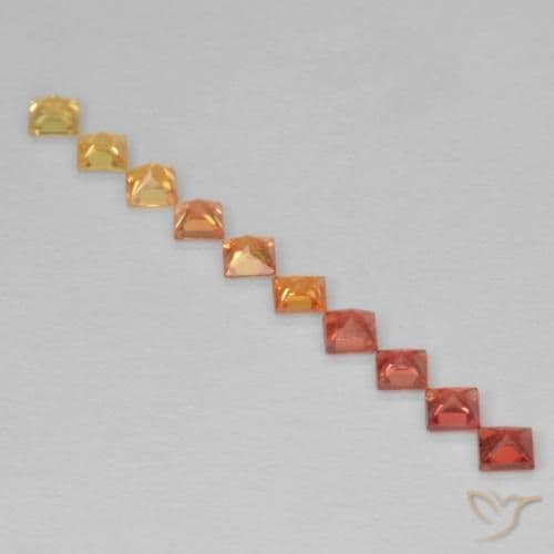 0.96ct Natural Multicolor Sapphire, Square, 2.4x2.3 mm