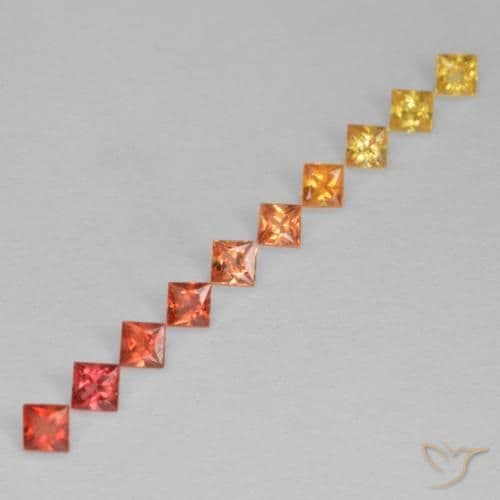 0.80ct Natural Multicolor Sapphire, Square, 2.3x2.2 mm