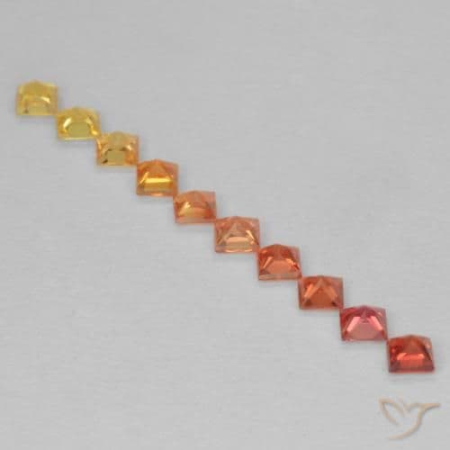 0.80ct Natural Multicolor Sapphire, Square, 2.3x2.2 mm