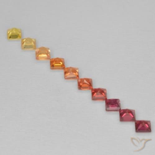 0.97ct Natural Multicolor Sapphire, Square, 2.3x2.3 mm