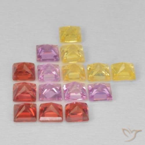 1.61ct Natural Multicolor Sapphire, Square, 2.4x2.4 mm
