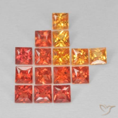 1.98ct Natural Multicolor Sapphire, Square, 2.4x2.3 mm