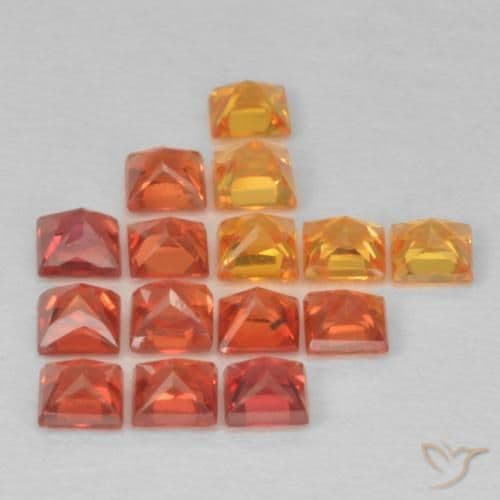 1.47ct Natural Multicolor Sapphire, Square, 2.3x2.3 mm