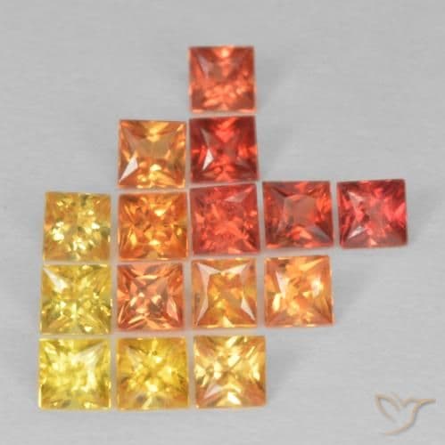 1.84ct Natural Multicolor Sapphire, Square, 2.3x2.2 mm