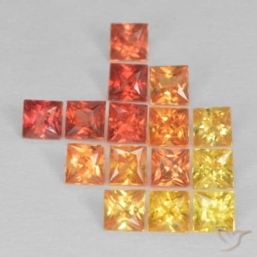 1.18ct Natural Multicolor Sapphire, Square, 2.2x2.1 mm