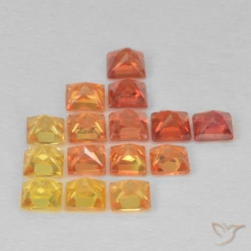 1.18ct Natural Multicolor Sapphire, Square, 2.2x2.1 mm