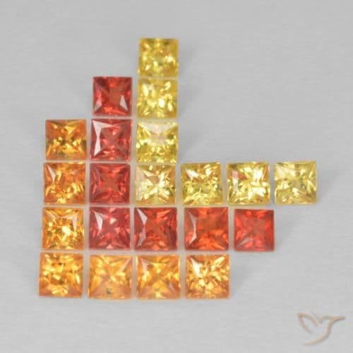 1.40ct Natural Multicolor Sapphire, Square, 2.3x2.2 mm
