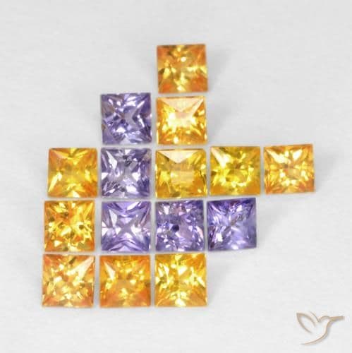 1.09ct Natural Multicolor Sapphire, Square, 2.2x2.1 mm