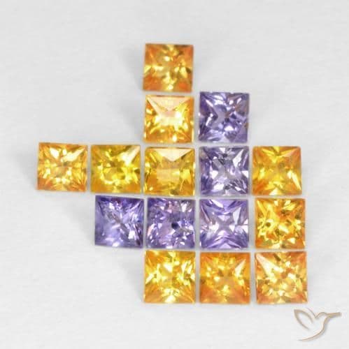 1.09ct Natural Multicolor Sapphire, Square, 2.2x2.1 mm