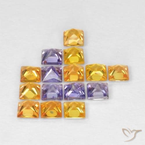 1.09ct Natural Multicolor Sapphire, Square, 2.2x2.1 mm