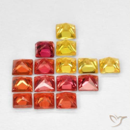 1.35ct Natural Multicolor Sapphire, Square, 2.4x2.3 mm