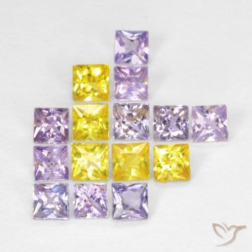 1.12ct Natural Multicolor Sapphire, Square, 2.2x2.1 mm