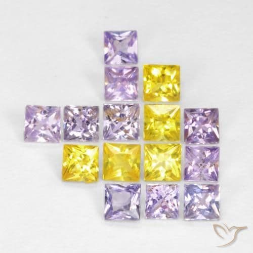 1.13ct Natural Multicolor Sapphire, Square, 2.1x2.1 mm