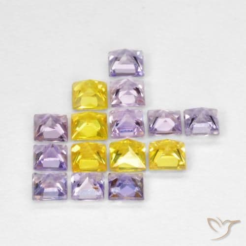 1.13ct Natural Multicolor Sapphire, Square, 2.1x2.1 mm