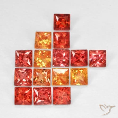 1.50ct Natural Multicolor Sapphire, Square, 2.3x2.4 mm