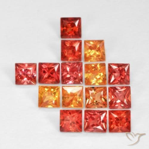 1.50ct Natural Multicolor Sapphire, Square, 2.3x2.4 mm