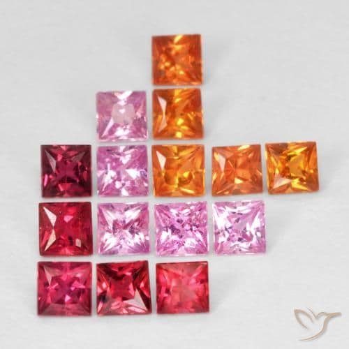 6.18ct Natural Multicolor Sapphire, Square, 2.6x2.5 mm