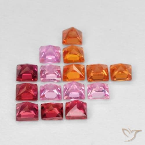 1.64ct Natural Multicolor Sapphire, Square, 2.5x2.5 mm