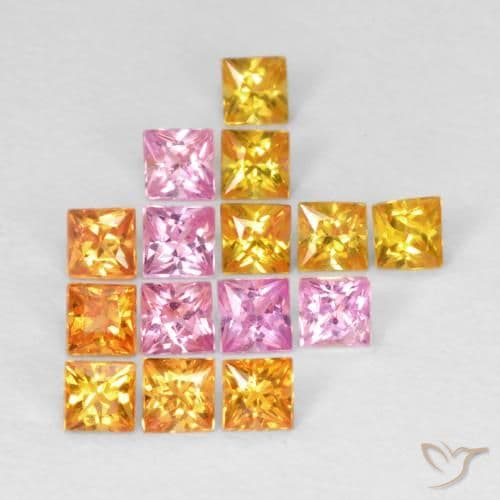 1.29ct Natural Multicolor Sapphire, Square, 2.2x2.2 mm