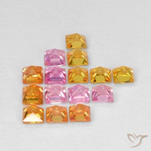 1.29ct Natural Multicolor Sapphire, Square, 2.2x2.2 mm