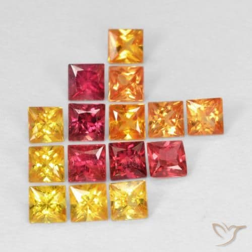 1.24ct Natural Multicolor Sapphire, Square, 2.3x2.2 mm