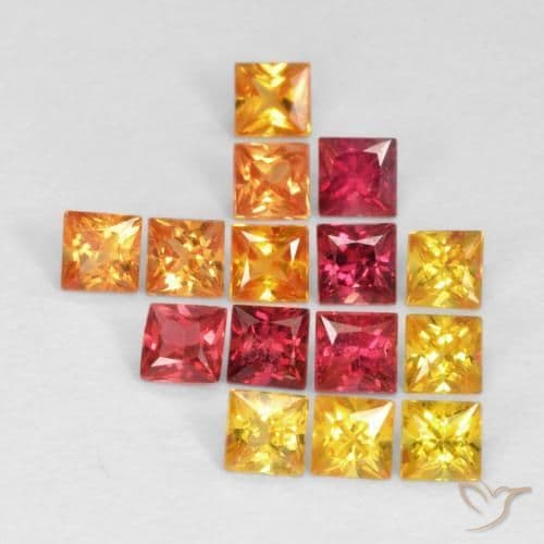1.24ct Natural Multicolor Sapphire, Square, 2.3x2.2 mm