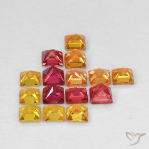 1.24ct Natural Multicolor Sapphire, Square, 2.3x2.2 mm