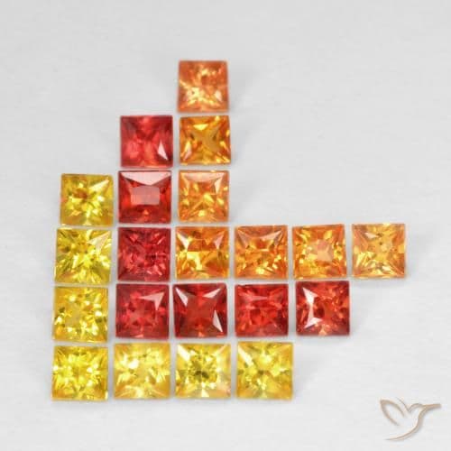 2.05ct Natural Multicolor Sapphire, Square, 2.4x2.3 mm