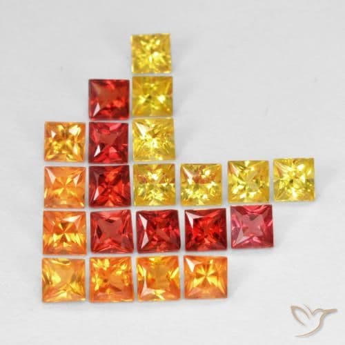 5.29ct Natural Multicolor Sapphire, Square, 2.6x2.6 mm