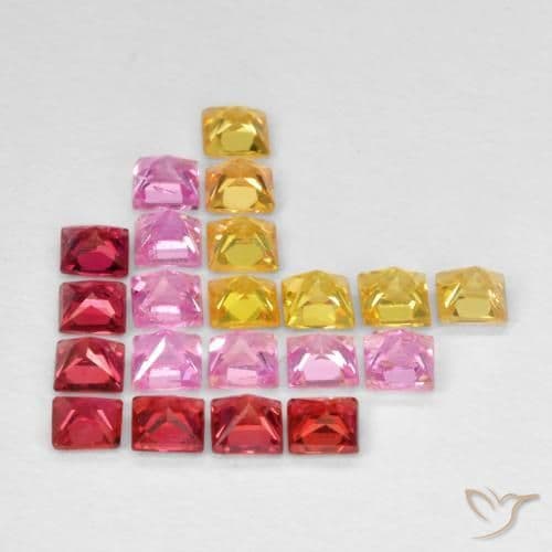 1.98ct Natural Multicolor Sapphire, Square, 2.4x2.3 mm